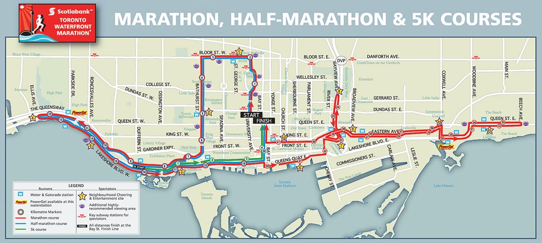 Toronto-Waterfront-marathon-course